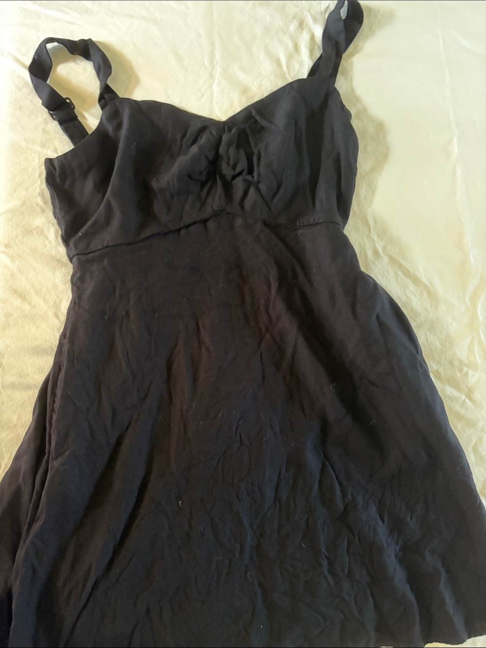 Old Navy Black Mini Dress with Twist Bust and Adjustable Straps